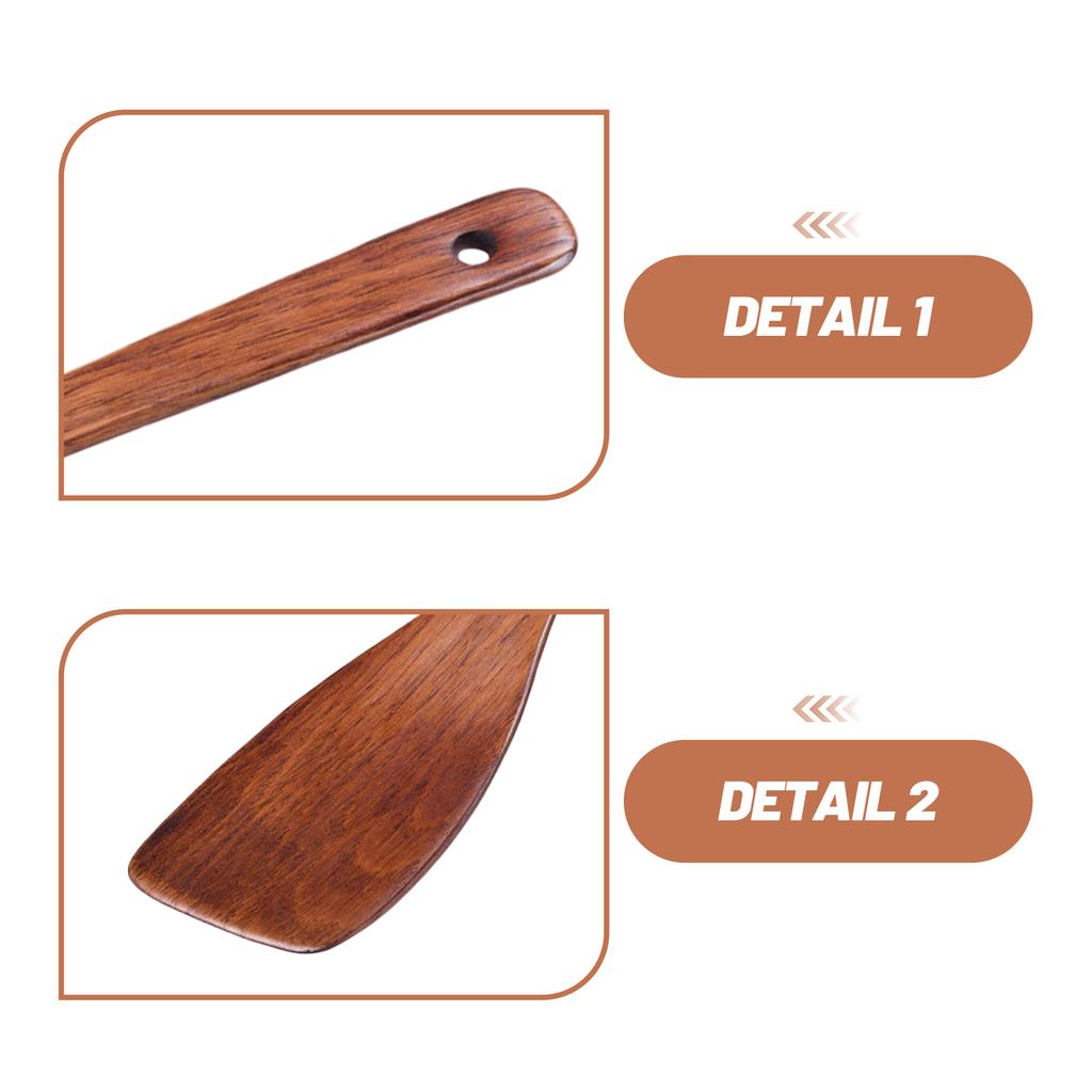 1Pc Long Handle Spatula For Cooking Utensil Wood Spatula Turner Kitchen Cooking Utensil Wooden Tool Baking Pastry Spoon Shovel