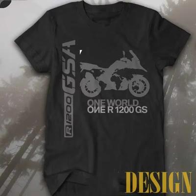 Camiseta de Motocicleta R1200GS Alemana de Aventura de Carreras Vintage 100% Algodón Cuello Redondo Verano Manga Corta Casual para Hombre Tallas S4XL