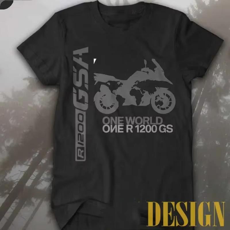 Vintage Racing Adventure German R1200GS Motorcycle TShirt 100 Cotton ONeck Summer Short Sleeve Casual Mens Tshirt Size S4XL S