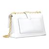 Michael Kors Cece Diamond Flower Buckle Chain Commute Leather Shoulder Crossbody Bag Medium Women bags White 30H9G0EL6U-OPTIC-WHITE