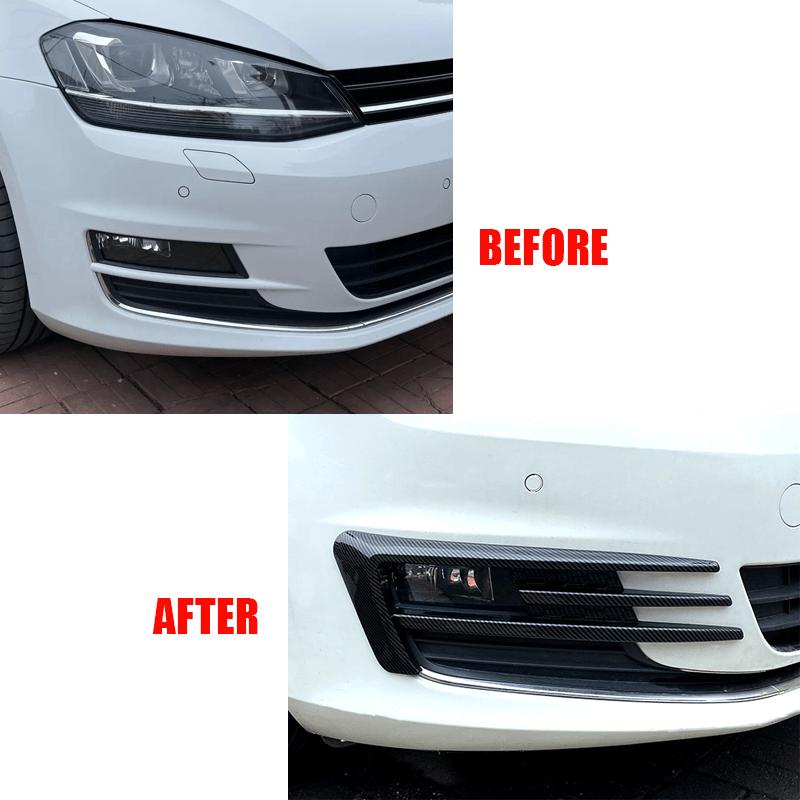 1pair for Golf MK7 2013-16 Front Wind Blade Fog Light Car Sticker Decoration Modification Accessories