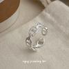 Cuiyan S925 Silver Korean Style Pig Nose Open Finger Ring for Women