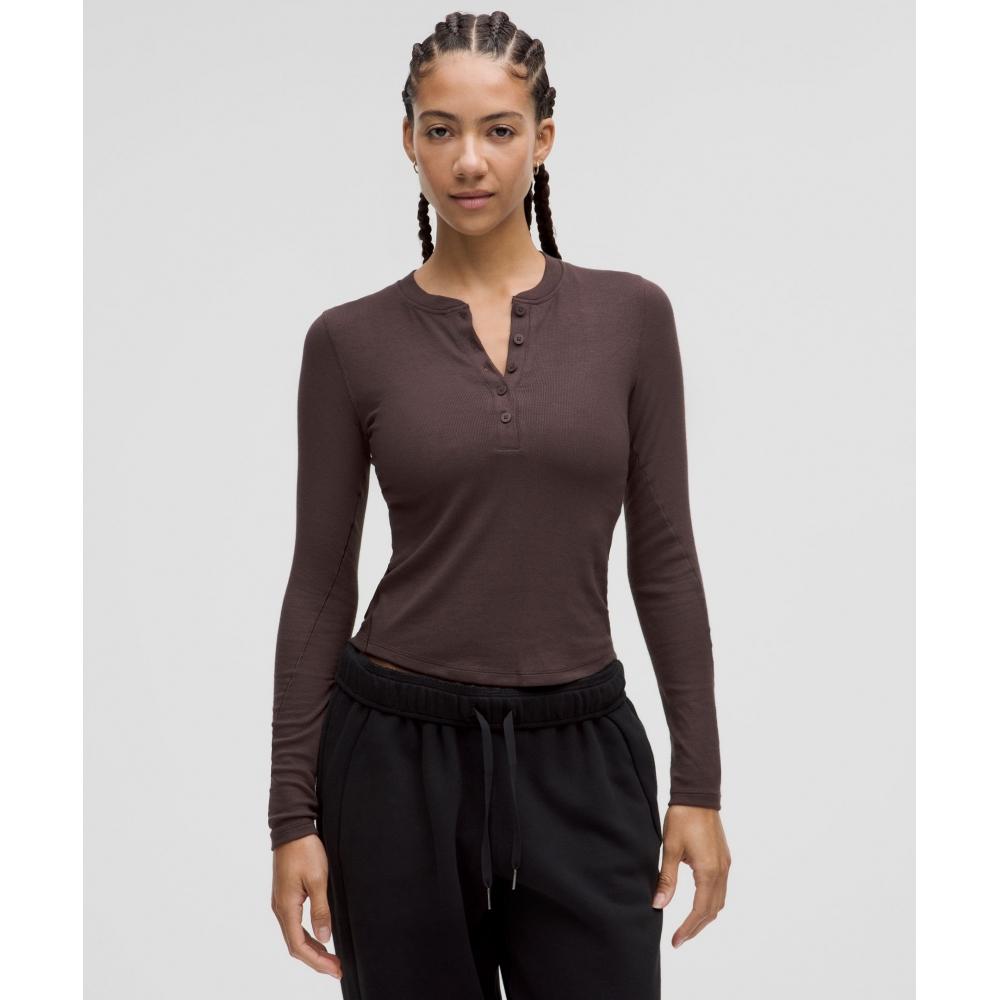 

Lululemon Hold Tight Long Sleeve Henley Espresso 8