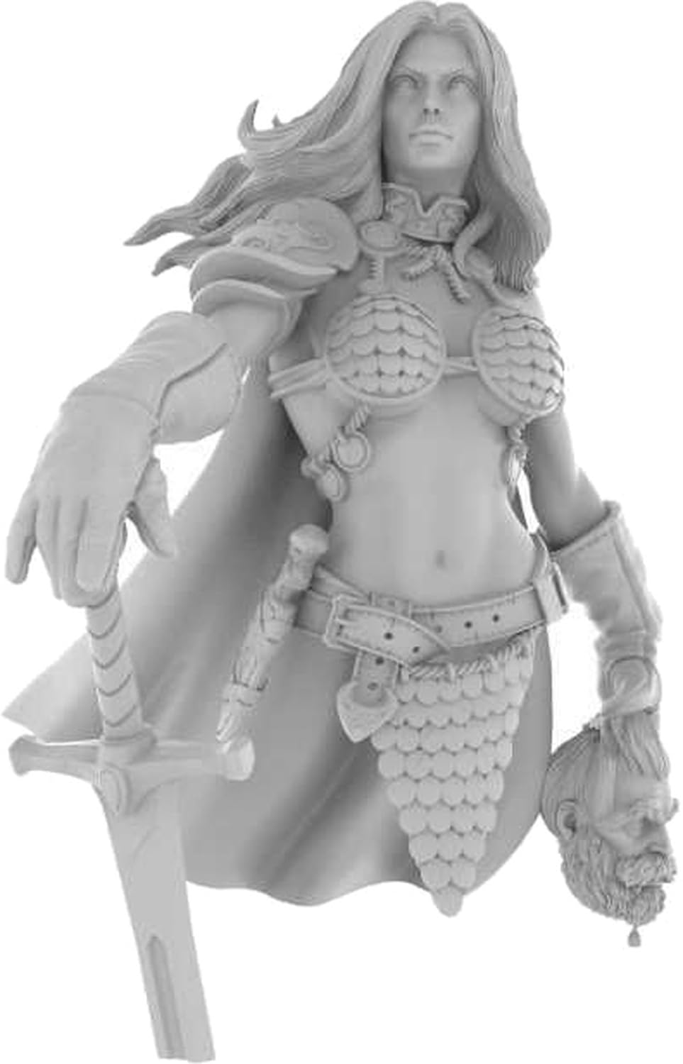 Green Stuff World Scale PRIMAL Collectibles Barbarian Anya 3D Printer Kit 1/12 GSWD-12674 (Human)
