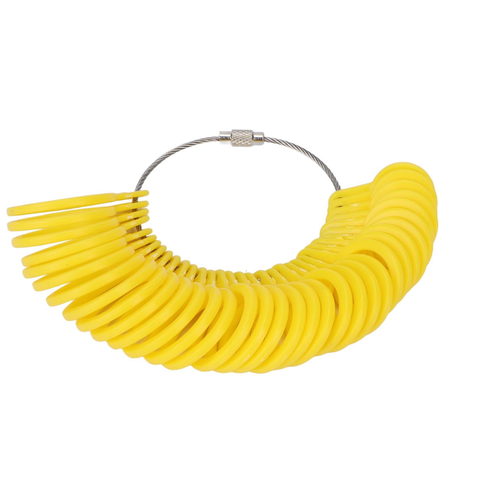 Мини-кольцемер Измерительный инструмент Точный Измерительный Металлический Портативный Инструмент для измерения размера пальцаЖелтый