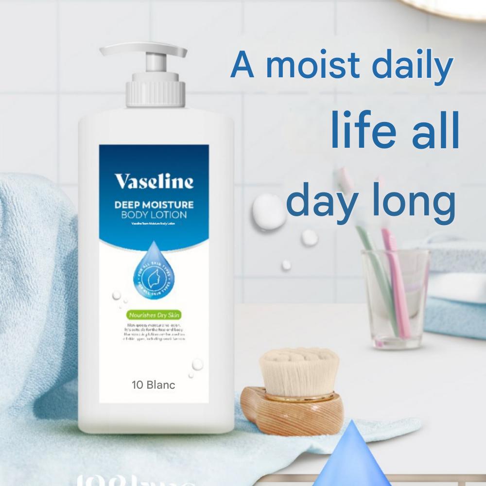 Vaseline Deep Moisture Body Lotion, Large Capacity, High Moisture, Ten Blanc, 1000ml