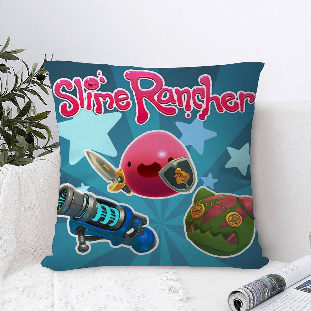 Game S-Slime Rancher Pillow Gift Home Office Decoration Bedroom Sofa Car Cushion Cover Case 45X45
