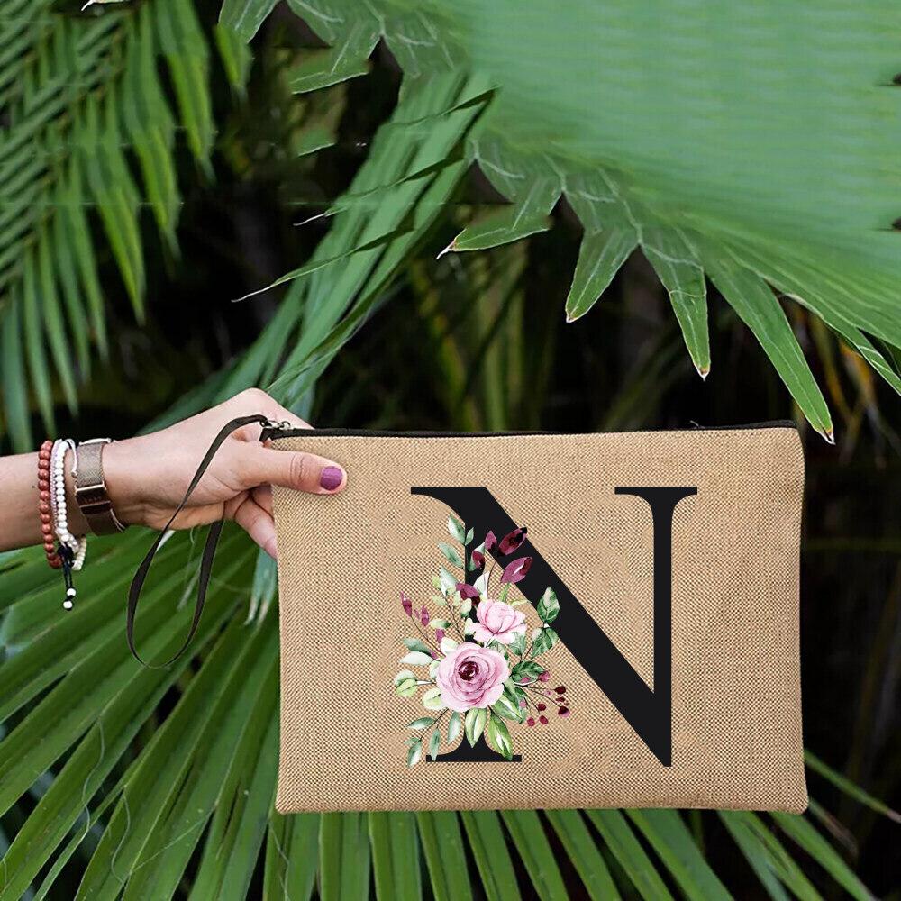 Простой льняной клатч на запястье — фото 13