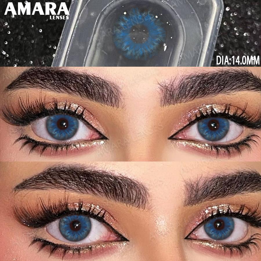 AMARA Norway Blue Contact Lenses Color Contacts for Eyes Brown Eye Lenses Gray Lenses Yearly Cosmetic Makeup Eye Contacts Yearly