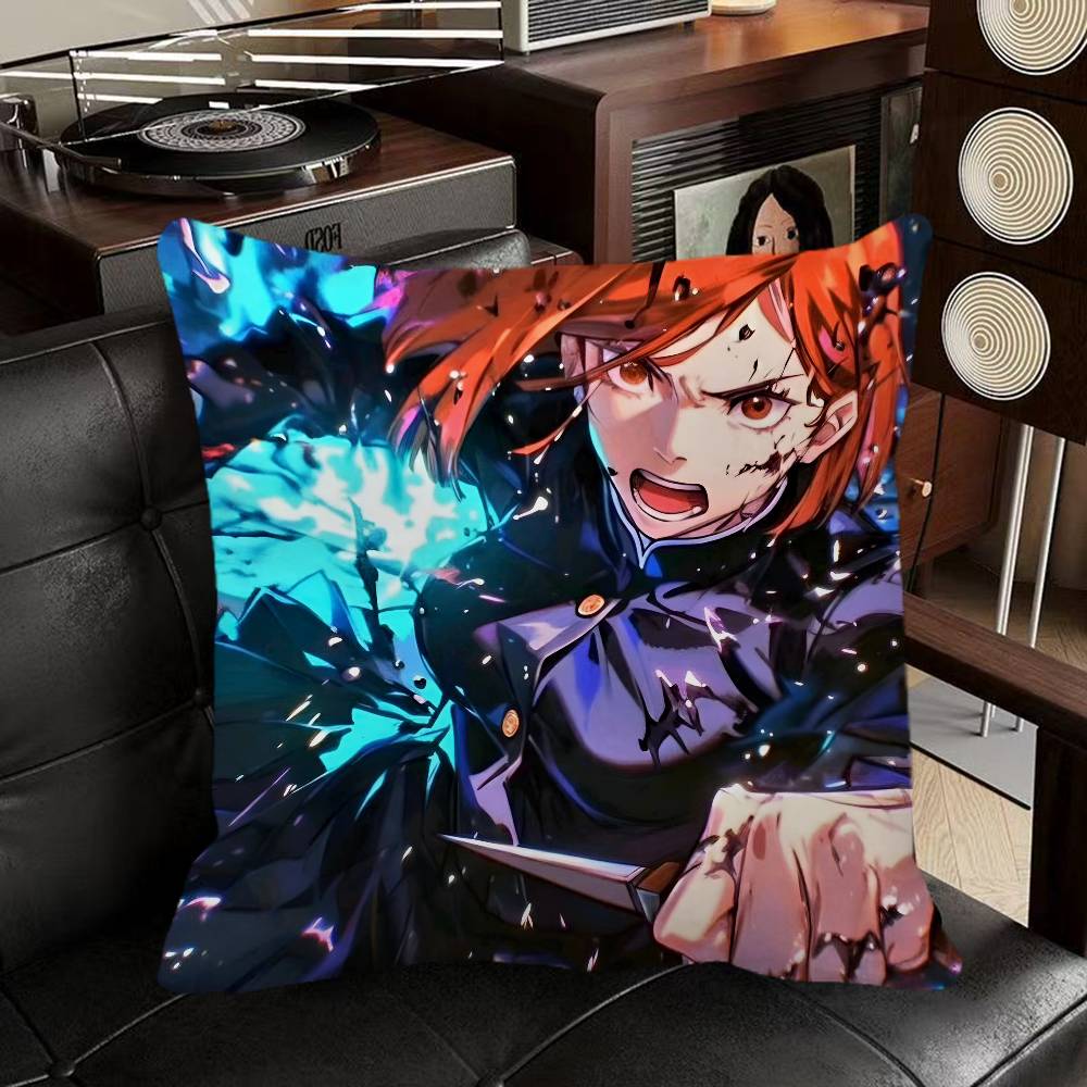 Kugisaki Nobara Anime Pillow Case Square Pillow Bedroom Sofa Leisure Comfort Cushion Car Home Decoration