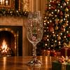 Regalo Stagionale Invernale Schiaccianoci di Natale Bicchiere da Champagne, 350ml Bicchiere Decorativo Vino Festivo Dipinto a Mano per Bicchieri Tavola Festiva E