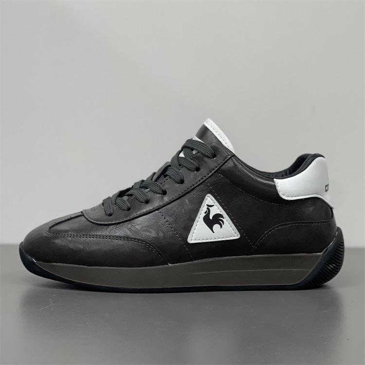 2025 Rooster Forrest Gump Men's Winter Fleece-Lined Leather Sneakers: Warm, Genuine Leather Low-Top Sports Shoes