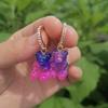 Playful Bear Resin Candy Earrings Fashionforward Animal Design Plated Finish