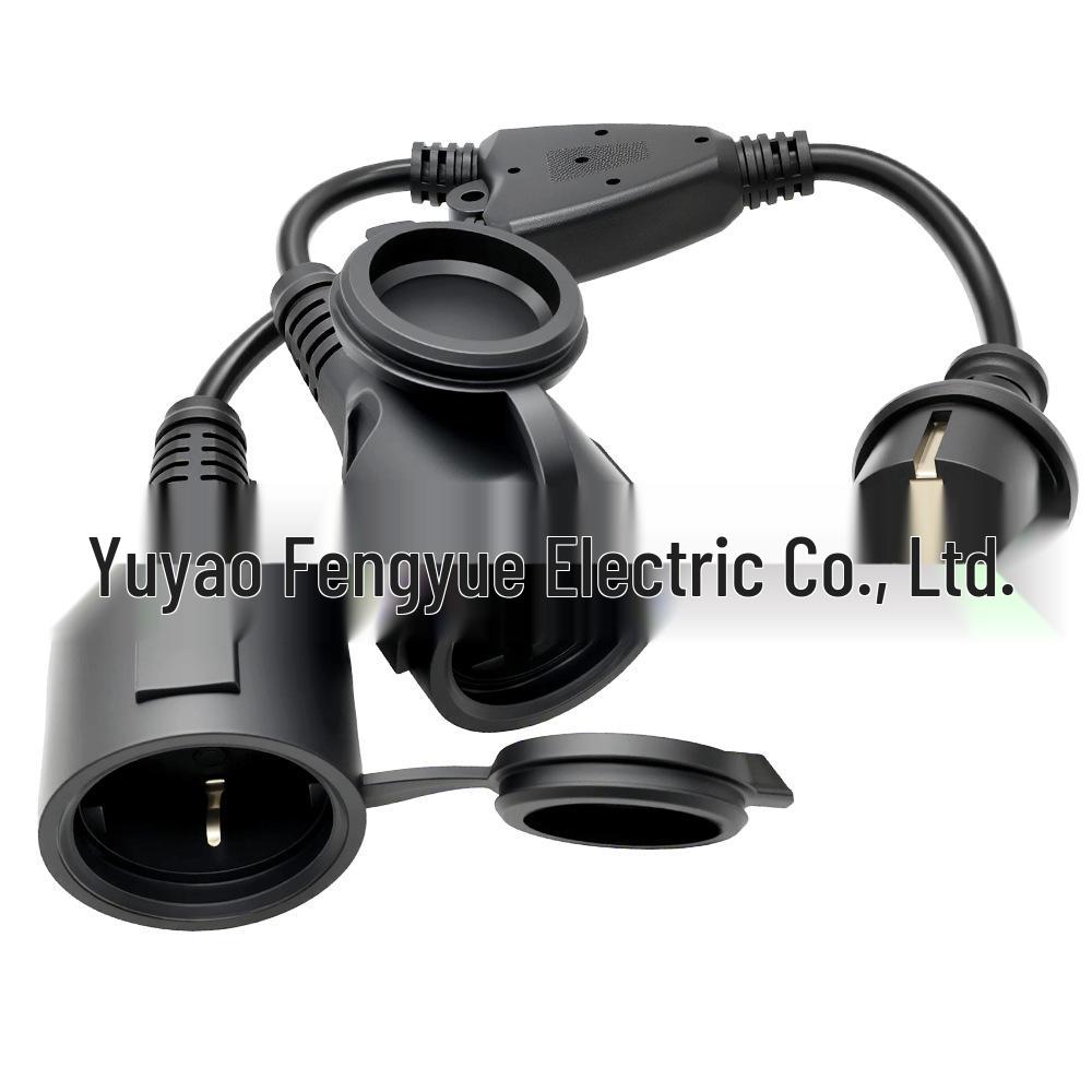 35cm EU Waterproof German Type Dual Power Extension Cord