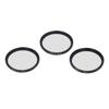 3Pcs 49mm Star Filter Kit 4 Points 6 Points 8 Points Slim Variable Starburst Filter with Storage Pouch for Micro SLR