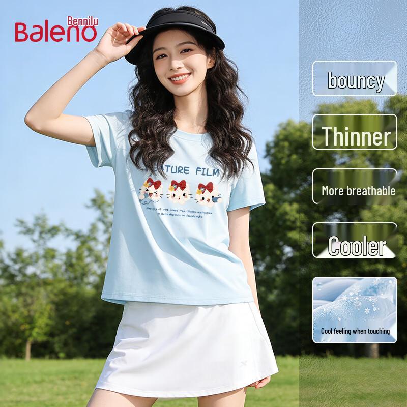 

Baleno Women s Quick-Dry Cool-Sense T-Shirt with Cat Print L