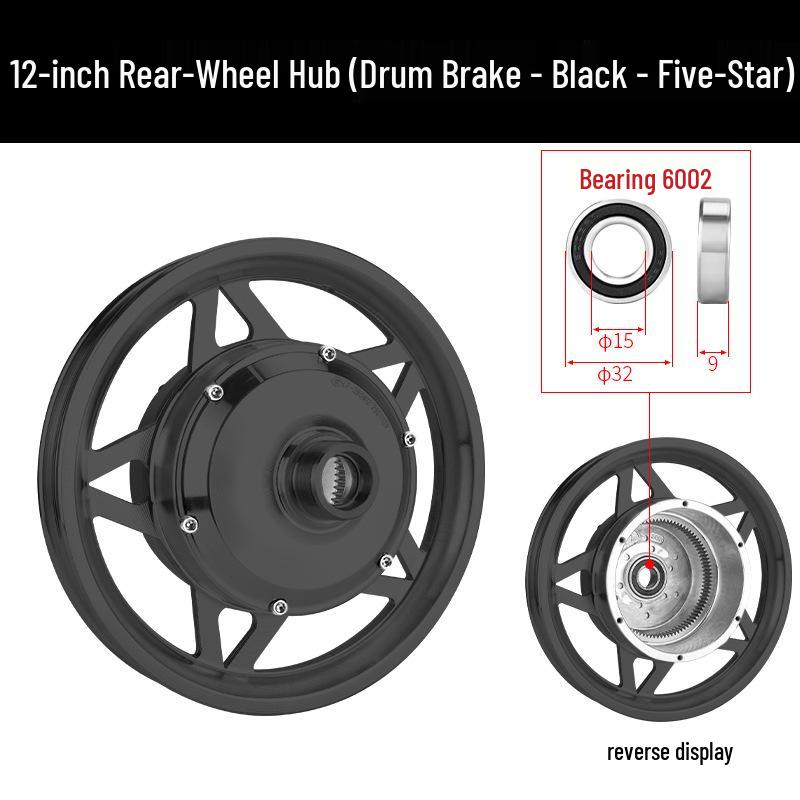 Electric Bicycle Wheel Hub Motor with 12/14/16-inch Aluminum Alloy Disc Brake, Folding Front and Rear Drive