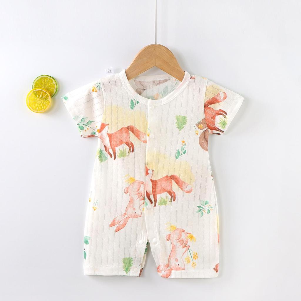 Tuta Jumpsuit Romper in Cotone Jacquard per Bebè 2025, 0-1 Anno, Body Sottile ed Elegante Classe A