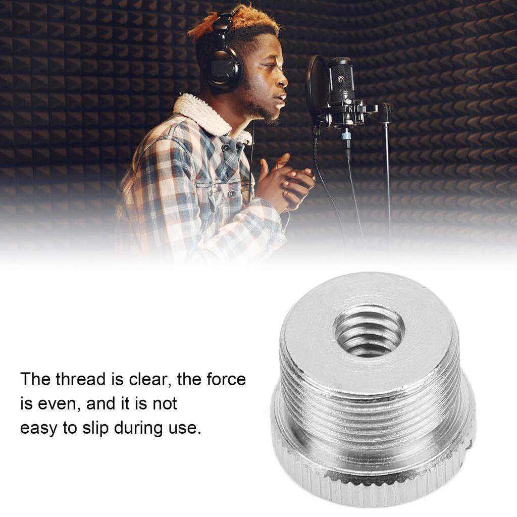 Mic Stand Adapter 5/8 Inch Male to 1/4 Inch Female Screw Thread Adapter for Camera Monitor Microphone Stand