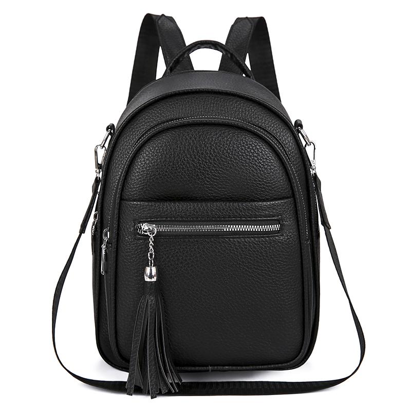 Women's Tassel Backpack Multi-Function Shoulder Bag Large Capacity Waterproof Backpack
