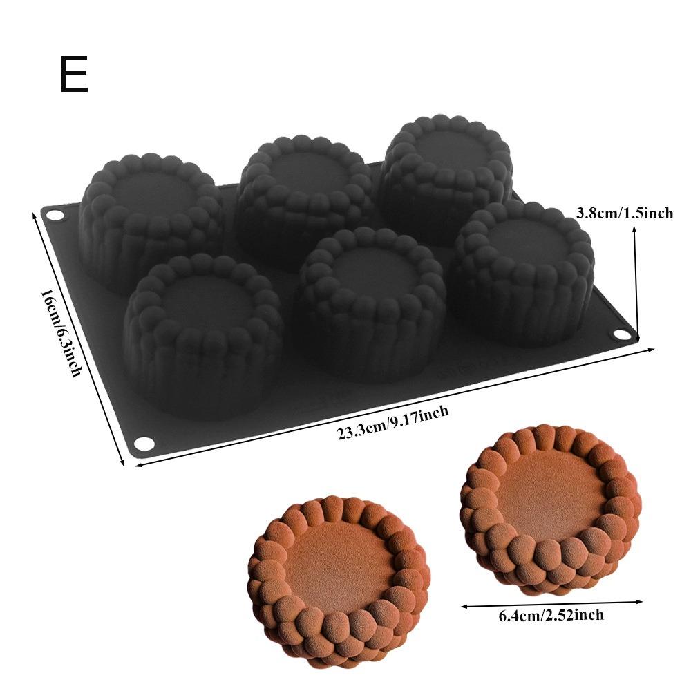 Square Flower Heart Shaped Silicone Cake Mold Non-stick Soap Mould Mousse Cake Mold  For DIY Baking