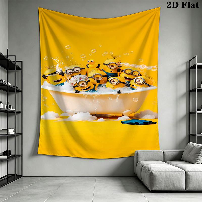 Minions Bath Bedding 1 Duvet Cover 2 Pillowcase Without Core Christmas Birthday Gift Bedding Set Soft And Comfortable Bedding
