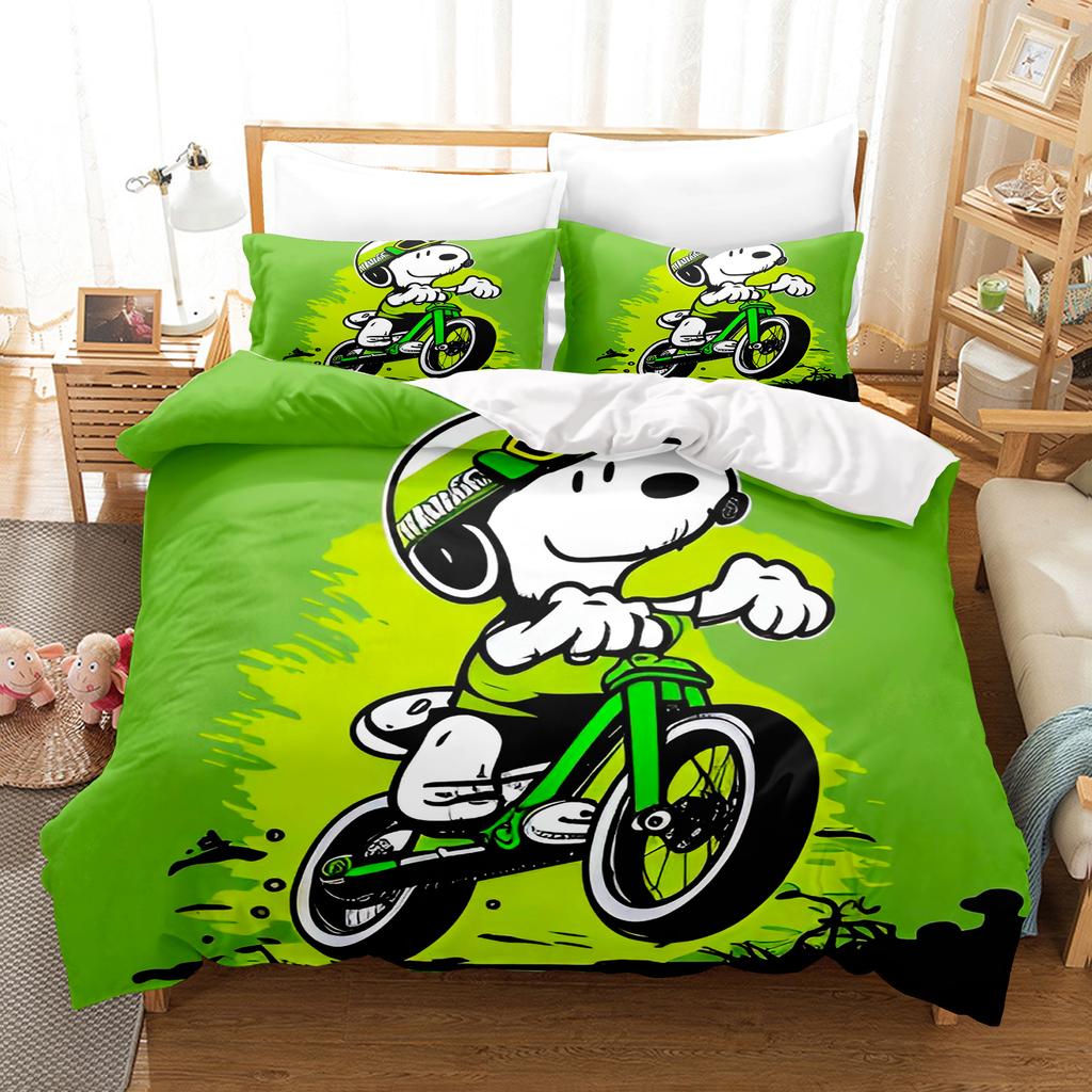 Snoopy Home Bedding Set Duvet Cover Comforter Sets 3-Piece Set 1 Quilt Cover Suitable For Children And Adults