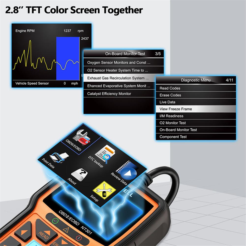 Nt301 Obd2 Scanner Professional Read Clear Code Odb 2 Car Diagnostic Tool