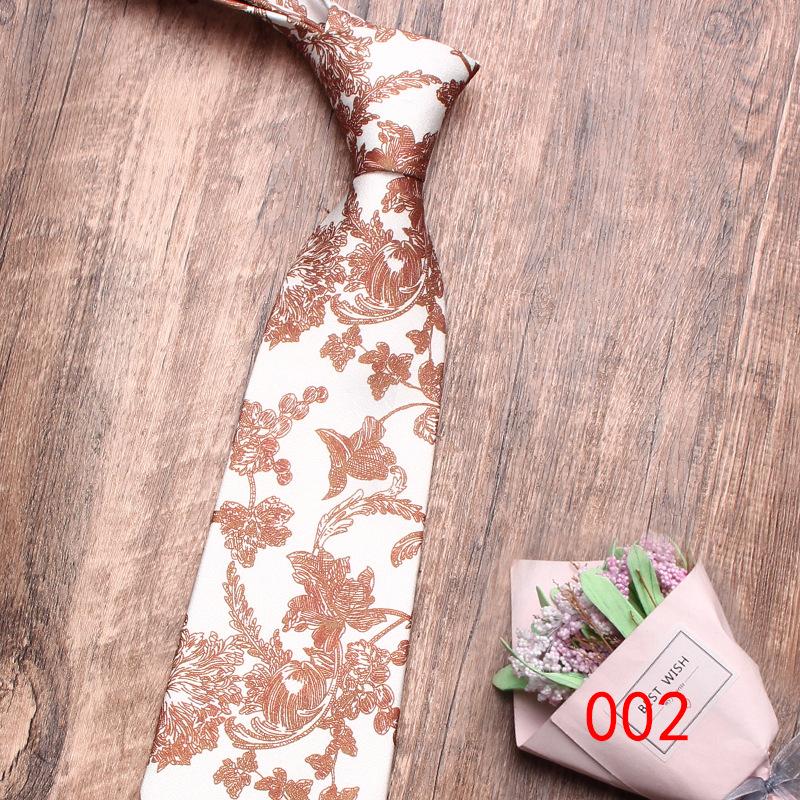 Rael Men'S Tie Business Dress 8Cm Printed Polyester Tie, Flower Casual Professional Tie