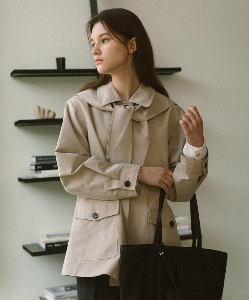 Yuppe Sailor Trench Coat_Beige