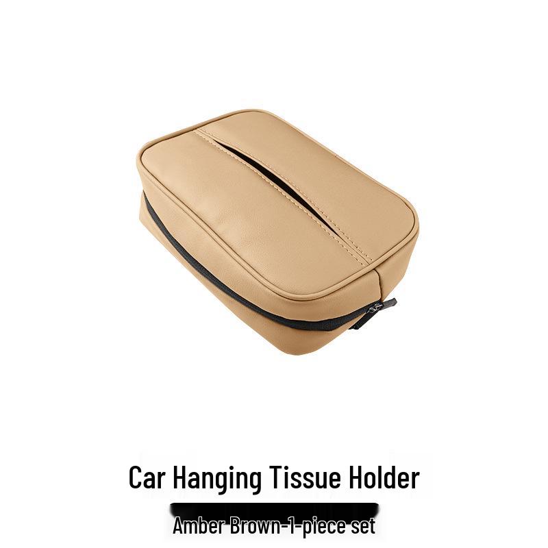AITO M Car Leather Tissue Holder: Headrest Strap Pull-Out Box