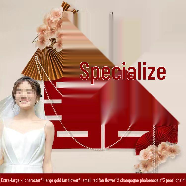 Wedding Bedroom Decoration Set - Double Happiness Design for Engagement