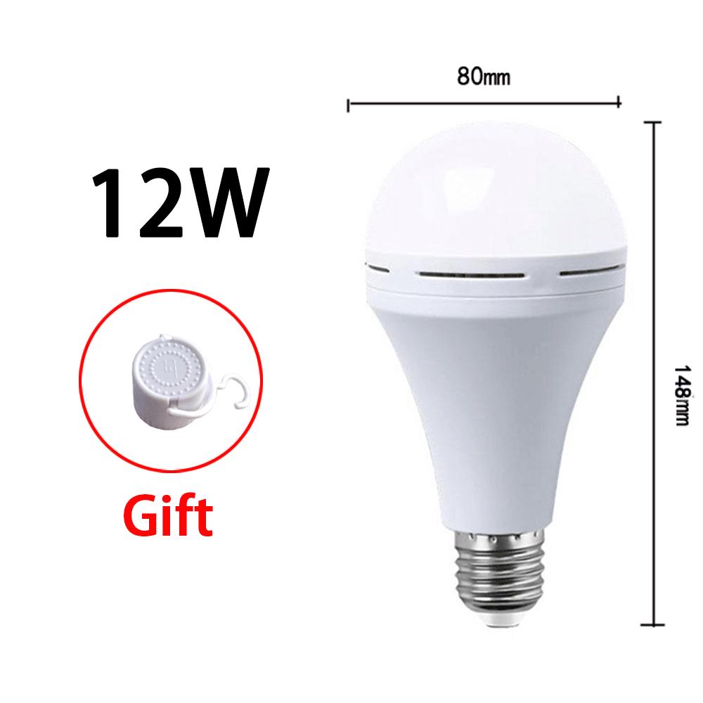 E27 Rechargeable Emergency LED Lamp Bulbs 7W 9W 12W 15W High Brightness Light Bulb Outdoor Camping Fishing Portable Lamps Lights