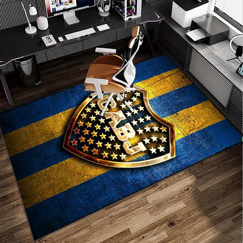 Football Club Emblem Office Rug Chair Mat, Game Carpet, Suitable for Front Door, Bedroom, Living Room, Desk, Holiday Gift