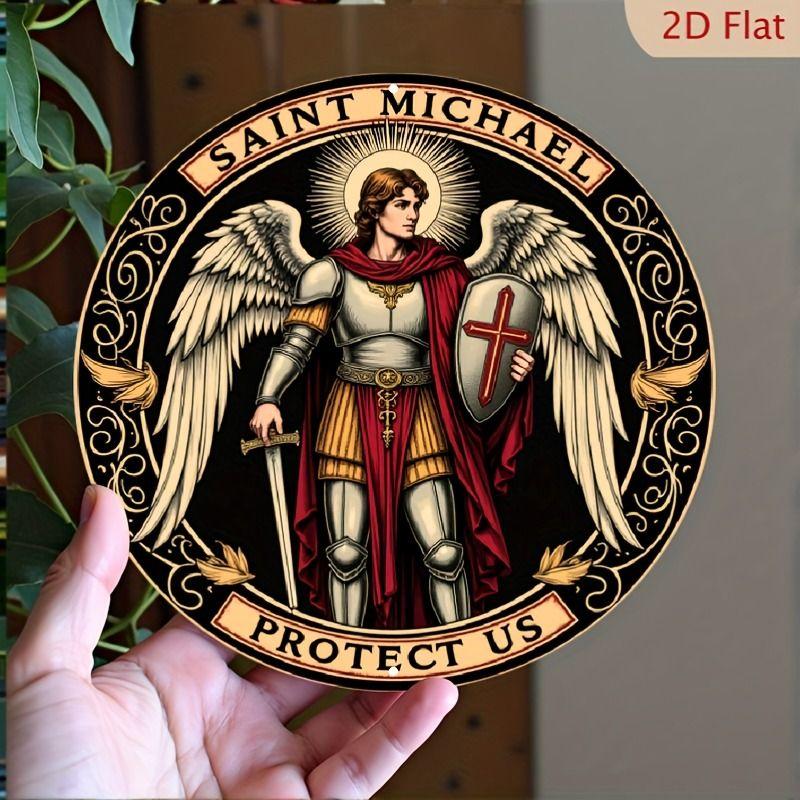 Retro Round Metal Panel for Living Room Bedroom Garage