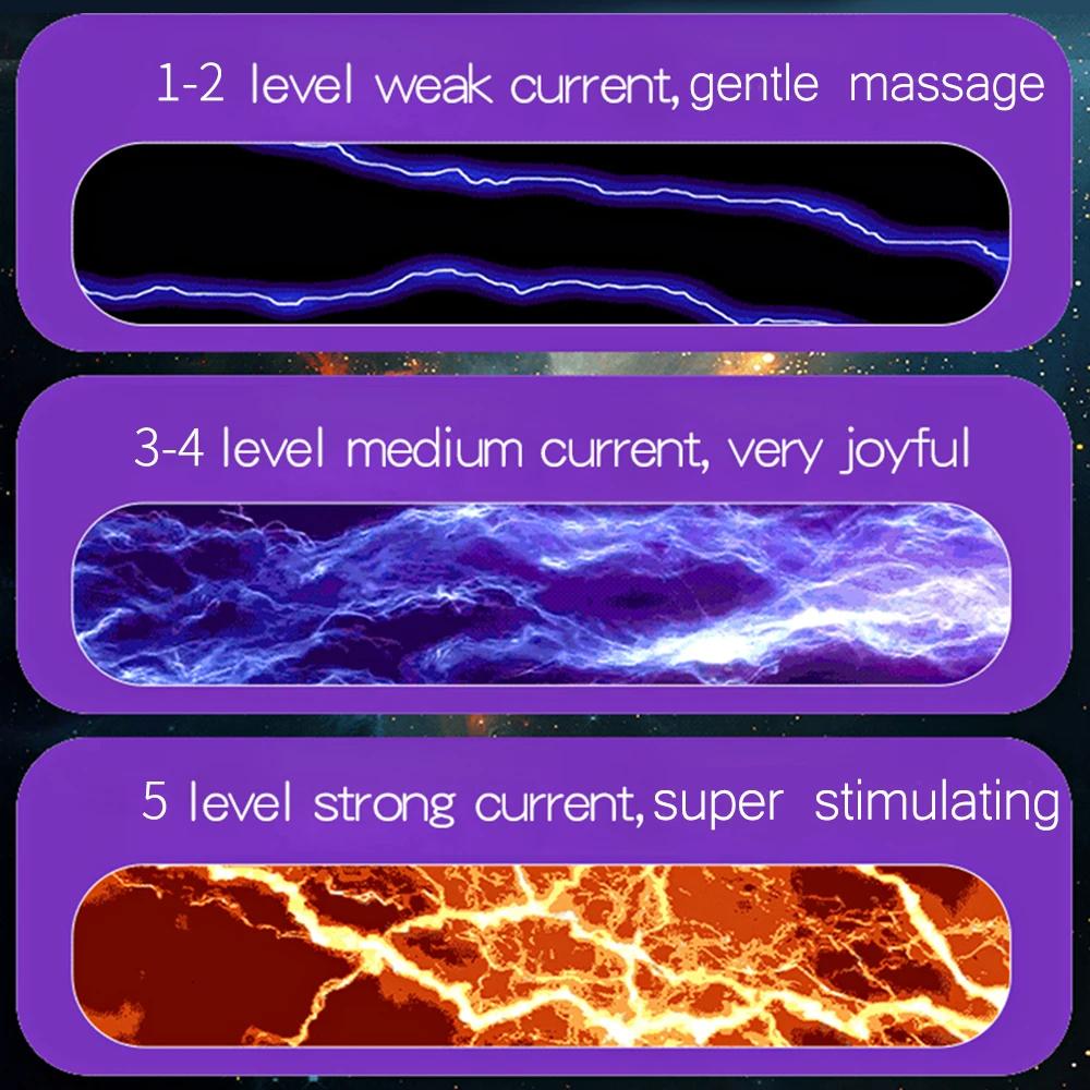 Electric Shock Anal Plug Prostate Massager Intelligent Heating Butt Plug Female Masturbator Anal Bead Erotic Sex Toys for Couple