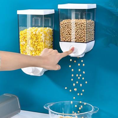 Borcan etanșat pentru cereale Recipient de depozitare ermetic Design montat pe perete Capacitate mare de calitate alimentară