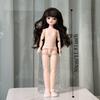 Fashion European Supermodel Nude Doll Curly Hair Dress Up 1/6 Doll Model 30cm Dark Skin Action Figure Body Children Gift