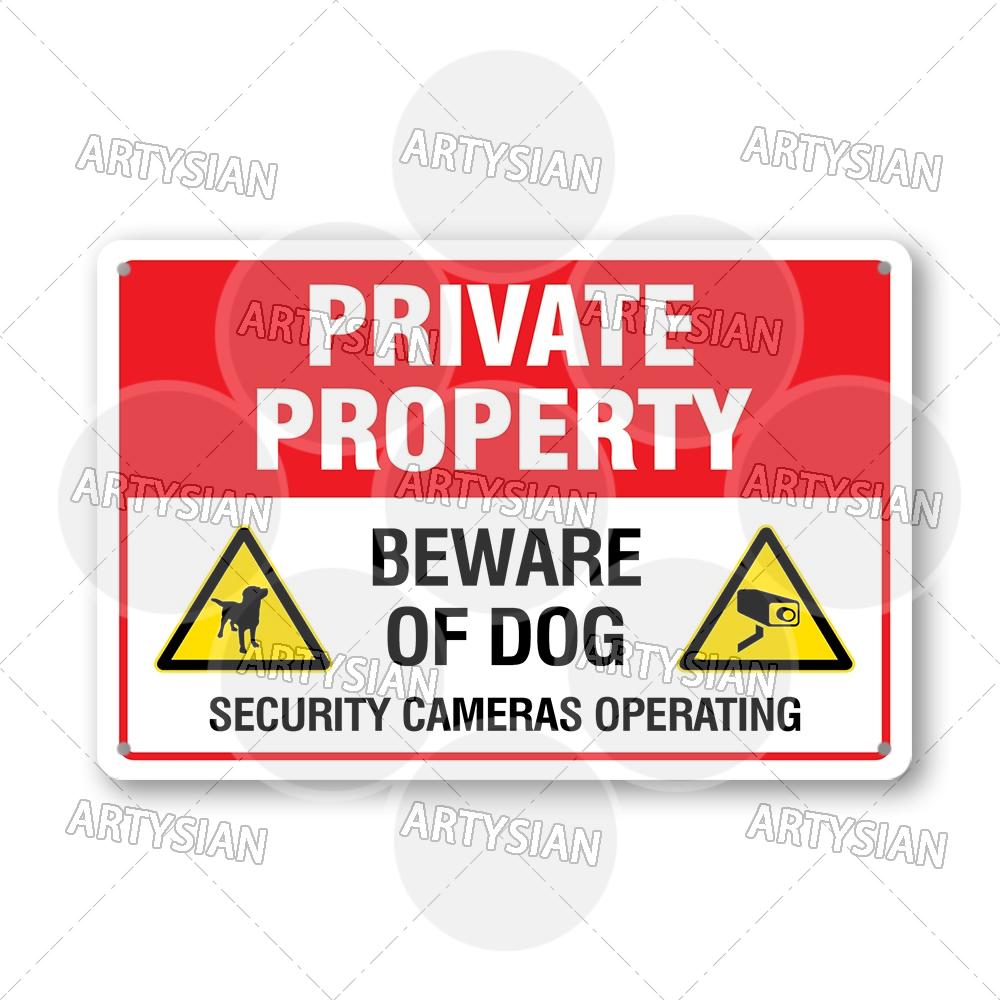 No Dogs Allowed Metal Sign Beware of Dog Private Property Warning Plaque Alert Dog-Free Zone Security Keep Dogs On Lead