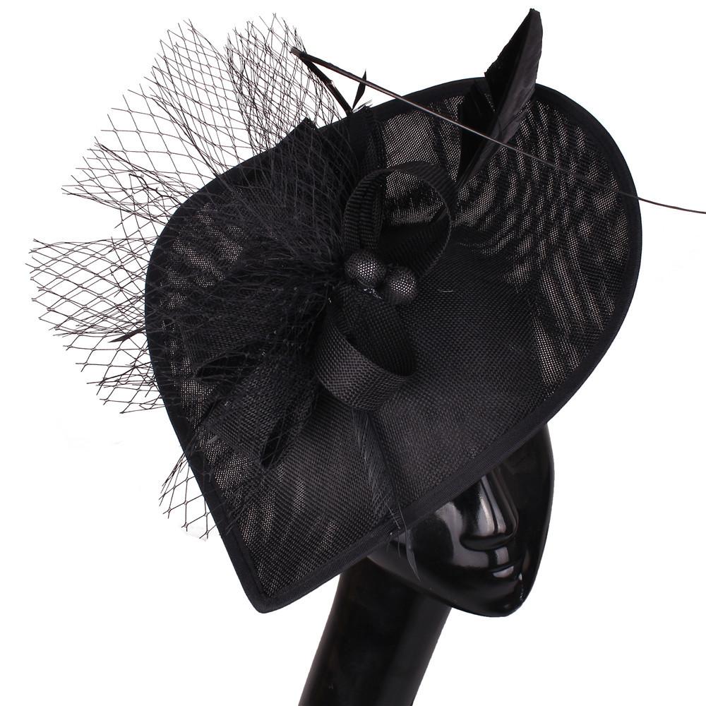 Popular European And American Hemp Yarn Headgear Bridal Hair Accessories Banquet Photo Gift Hat Feather Headgear