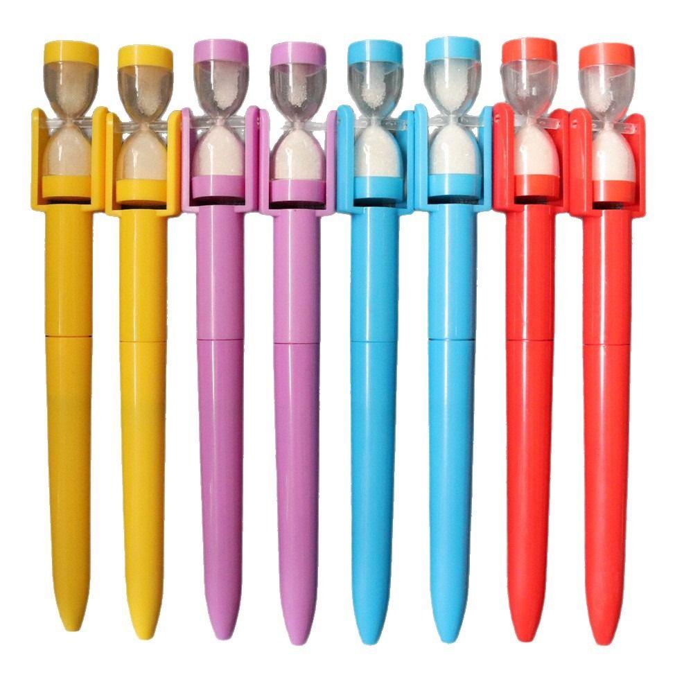 Twist Mechanism Sand Timer Pen Plastic Material Sand Clock Pen  Writing Tool