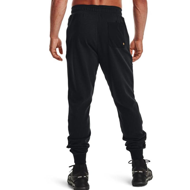 Under Armour Solid Logo Casual Knit Joggers Men Black 1366407-001
