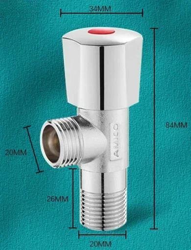 Brass Extended Angle Thickening Water Stop Valve Water Heater Valve  Household Switch Water Heater Faucet Toilet Corner JF712 Thread