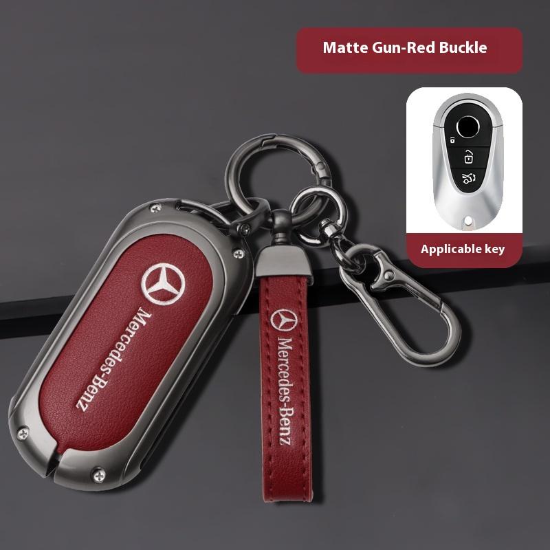 Hot Car Sticker Car Zinc Alloy Key Case Bag Metal Key Shell For Mercedes-Benz AMG C-Class S-Class GLC EQE EQS W223 X254 V297 V29
