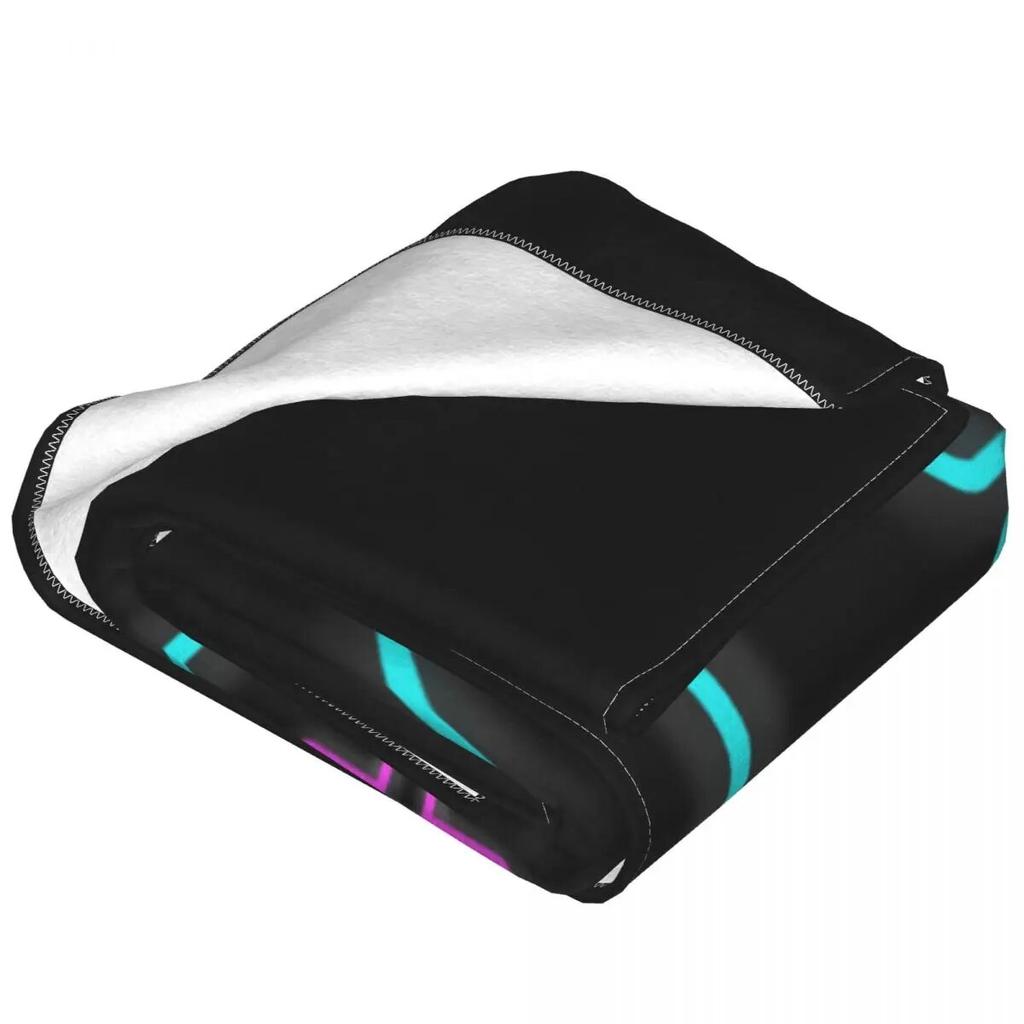 Neon Gamer Controller Flannel Blanket Warm Soft Video Game Player Bedding Throws Winter Camping Chair Sofa Bed Print Bedspread