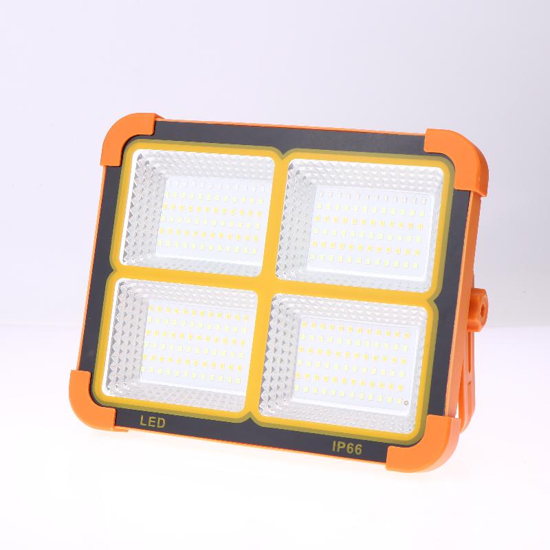 Rechargeable Solar Flood Light Outdoor Portable Led Reflector Spotlight Rechargeable Projector Floodlight Construction Lamp