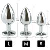 Color Blind Box Stainless Steel Metal Crystal Anal Plug Anal Prostate Stimulator , Unisex Adult Sexy Sex Toys , Sex Toys