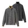 Vintage Style Knit Cardigan Women Semi-High Neck Single-Breasted Casual Comfort 2026