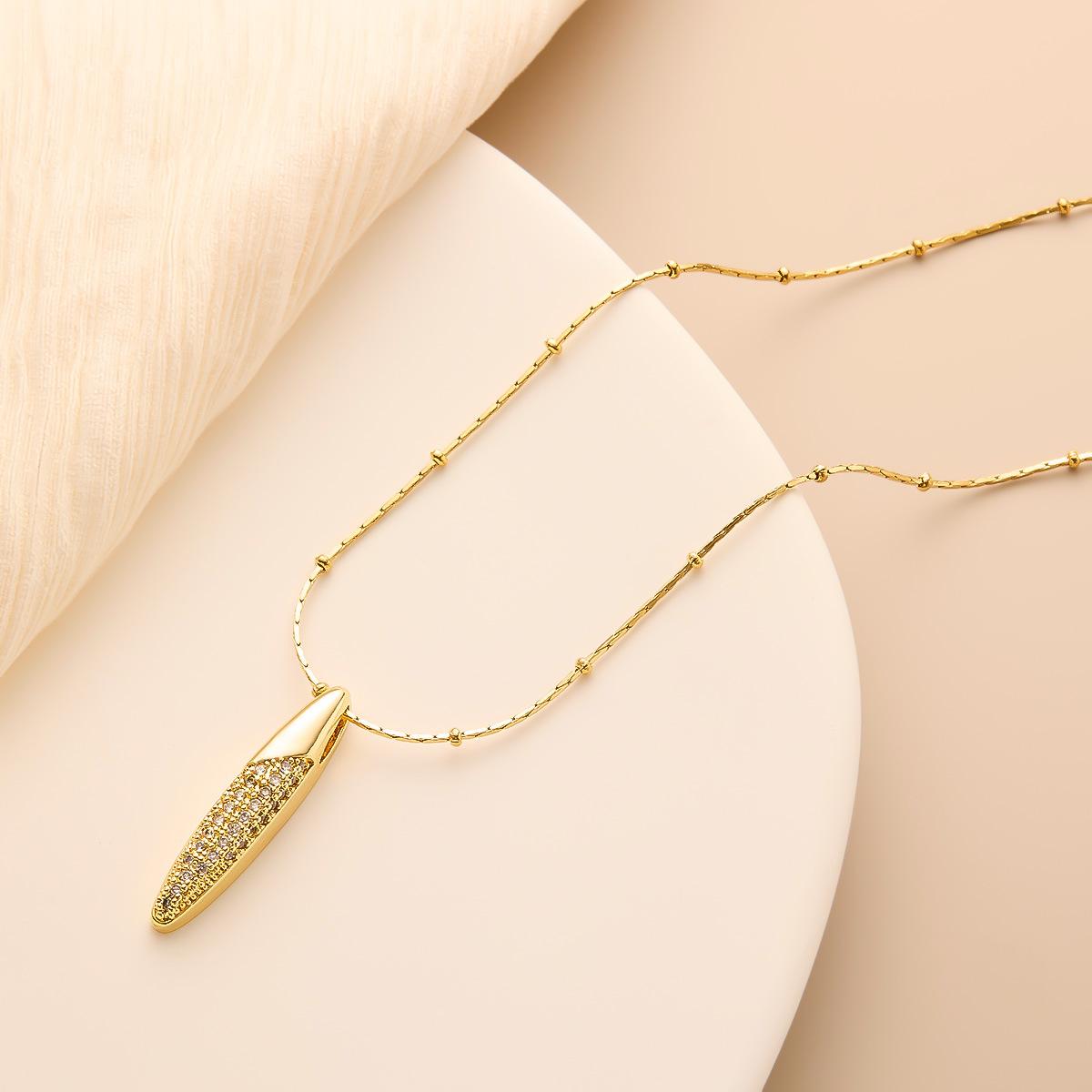 Wen Jian Original Simple Fashion Niche Design Copper Electroplated Bamboo Chain Europe America Style Women s Tassel Necklace