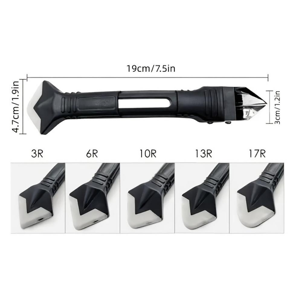 5-in-1 Multi-Purpose Caulk Removal Tool Kit,Metal and Plastic Grouting Scraper,Sealant Angle for Kitchen Sink and Bathroom Window Refurbishment